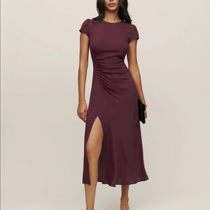 Reformation Frasier Dress in Prune